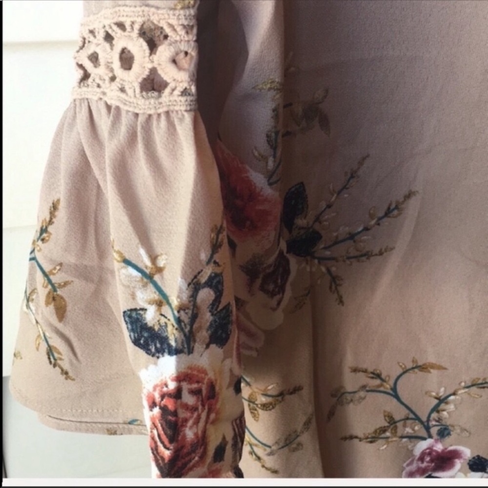 Taupe Bell Sleeve Kimono - Picture 7 of 7